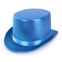 Turquoise blauwe hoge hoed voor volwassenen   -