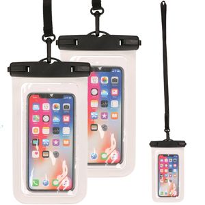 Set van 3x stuks Bellatio Design waterdicht telefoonhoesje voor alle telefoons tot 6 inch wit