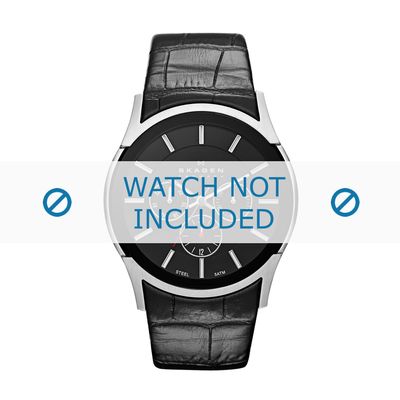 Horlogeband Skagen SKW6000 Leder Zwart 24mm