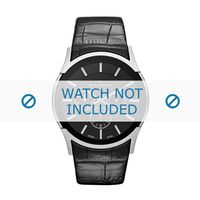 Horlogeband Skagen SKW6000 Leder Zwart 24mm
