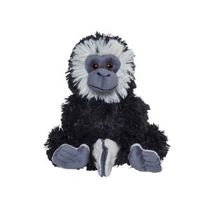 Pluche knuffel gibbon aapje zwart van 17 cm