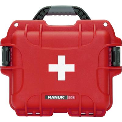 NANUK 908-FSA9 EHBO-koffer (leeg) 241 x 190 x 190 Rood