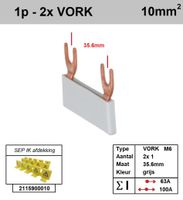 SEP Verdeelkam 1f Vork 2p 36mm grijs F01102G06