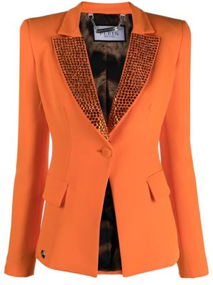 Philipp Plein blazer cintré à simple boutonnage - Orange