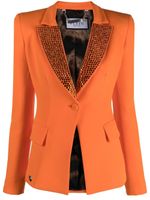 Philipp Plein blazer cintré à simple boutonnage - Orange - thumbnail