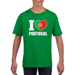 I love Portugal supporter shirt groen jongens en meisjes XL (158-164)  -