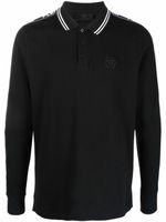 Philipp Plein polo en coton à bande logo - Noir - thumbnail