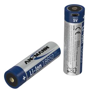 Ansmann 18650 li-Ion | Oplaadbare batterij | 3.7V | 2600 mAh | met safety board - 1307-0002 1307-0002