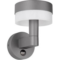 LED Wandlamp Buiten - 8W. 800 Lumen. 3000K Warm Wit. Bewegingssensor. Antraciet Aluminium