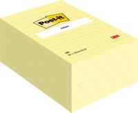 Memoblok post-it 660 lijn 102x152mm canary yellow