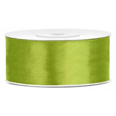 Partydeco Cadeaulint - groen - 2,5 cm x 25 meter - satijn - sierlint - inpakken - decoratie