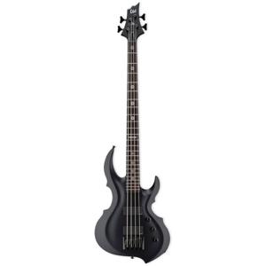 ESP LTD TA-604 FRX Black Satin Tom Araya Signature elektrische basgitaar met koffer