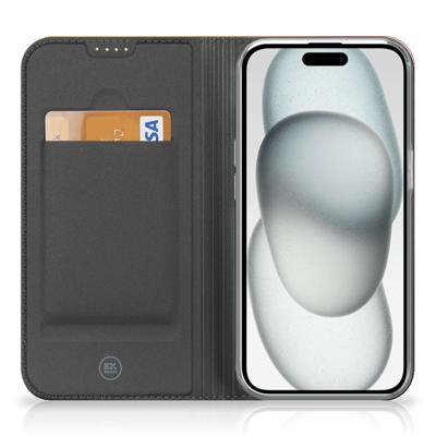Stand Case voor iPhone 15 Plus Polygon Red