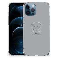 iPhone 12 | 12 Pro Stevig | Bumper Hoesje | Grijs Baby Olifant