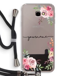 Rozen: Samsung Galaxy J4 Plus Transparant Hoesje met koord