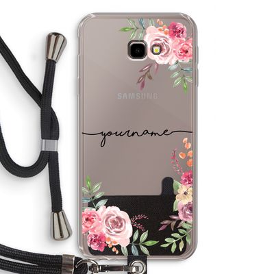 Rozen: Samsung Galaxy J4 Plus Transparant Hoesje met koord