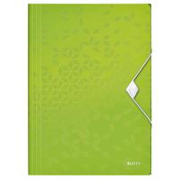 Elastomap leitz wow a4 3 klep pp groen | 10 stuks
