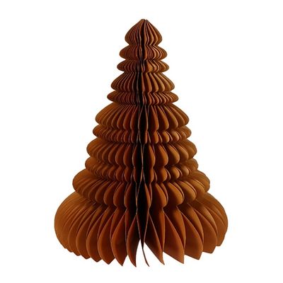 Papieren Kerstboom Glitter 10 cm - Mosterd - Buitengewoon de boet