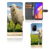 OPPO Reno5 Z | A94 5G | Telefoonhoesje | Met pasjeshouder | Schaap en Lammetje