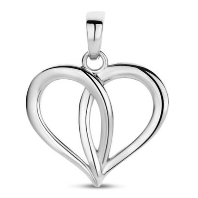 Hanger Hart- zilver 15,5 x 13,5 mm