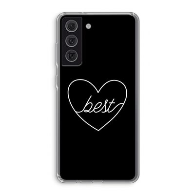 Best heart black: Samsung Galaxy S21 FE Transparant Hoesje