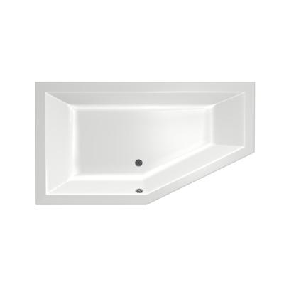 Xenz Society Hoekbad - 160x90x53 - afvoer Midden - Links - acryl - wit 6881-01