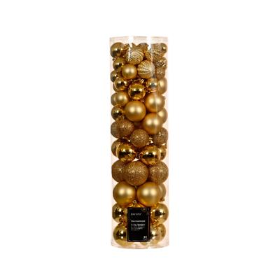 Kerstbal dia. 8 cm light gold - Decoris