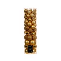 Kerstbal dia. 8 cm light gold - Decoris