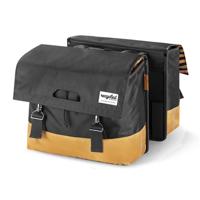 UrbanProof urban proof dubbele fietstas zwart/geel 40l