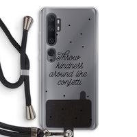 Confetti: Xiaomi Mi Note 10 Pro Transparant Hoesje met koord