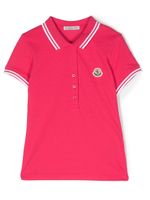 Moncler Enfant polo à patch logo poitrine - Rose