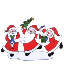 Kerst raamstickers - kerstman plaatjes - 40 x 27 cm - raamversiering - raamdecoratie