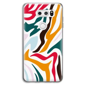 Colored Zebra: LG V30 Transparant Hoesje