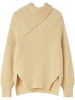 Jil Sander pull nervuré à col à rabat - Tons neutres