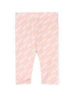 Kenzo Kids legging en coton stretch à logo imprimé - Rose - thumbnail