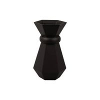 present time - Vase Geo Queen polyresin black