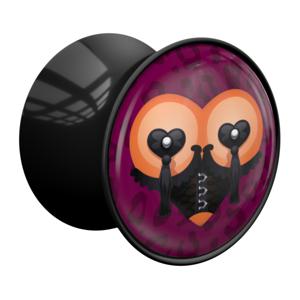 Double Flared Plug met Heart "Erotica" Design Acryl Tunnels & Plugs