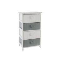 Ladenkast Home ESPRIT Wit Grijs 40 x 29 x 73 cm