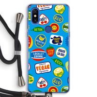 Fruitsticker: Xiaomi Mi Mix 3 Transparant Hoesje met koord