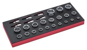 Bahco Foaminlay Fit&Go 1/3 met doppen en toebehoren 1/2" - 27-delig - FF1E2206