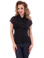 18% korting | Harlow Chiffon Tie Top Black-XL