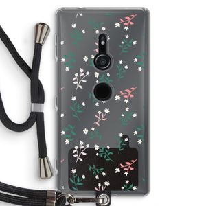 Small white flowers: Sony Xperia XZ2 Transparant Hoesje met koord