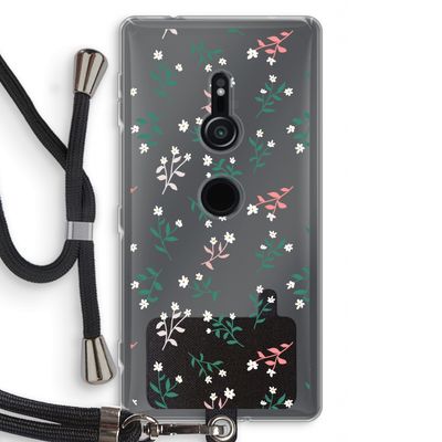 Small white flowers: Sony Xperia XZ2 Transparant Hoesje met koord
