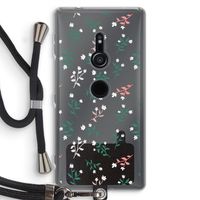 Small white flowers: Sony Xperia XZ2 Transparant Hoesje met koord