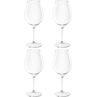 Santex onbreekbaar wijnglas - 4x - transparant - Trittan kunststof - 510 ml - camping - outdoor