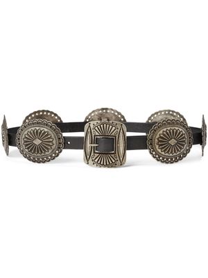 Polo Ralph Lauren ceinture gravée d'inspiration western - Noir