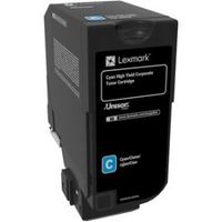 Lexmark 74C2HCE Cartridge 12000pagina's Cyaan laser toner & cartridge
