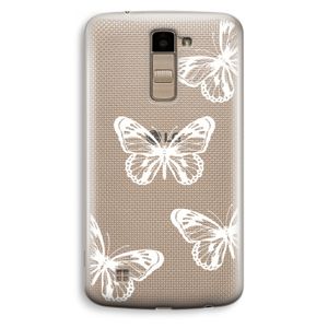 White butterfly: LG K10 (2016) Transparant Hoesje