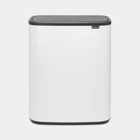 Brabantia Bo Touch Bin afvalemmer 60 liter met kunststof binnenemmer - White - thumbnail