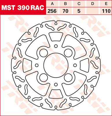 TRW Remschijf, remschijven voor de moto, MST390RAC
